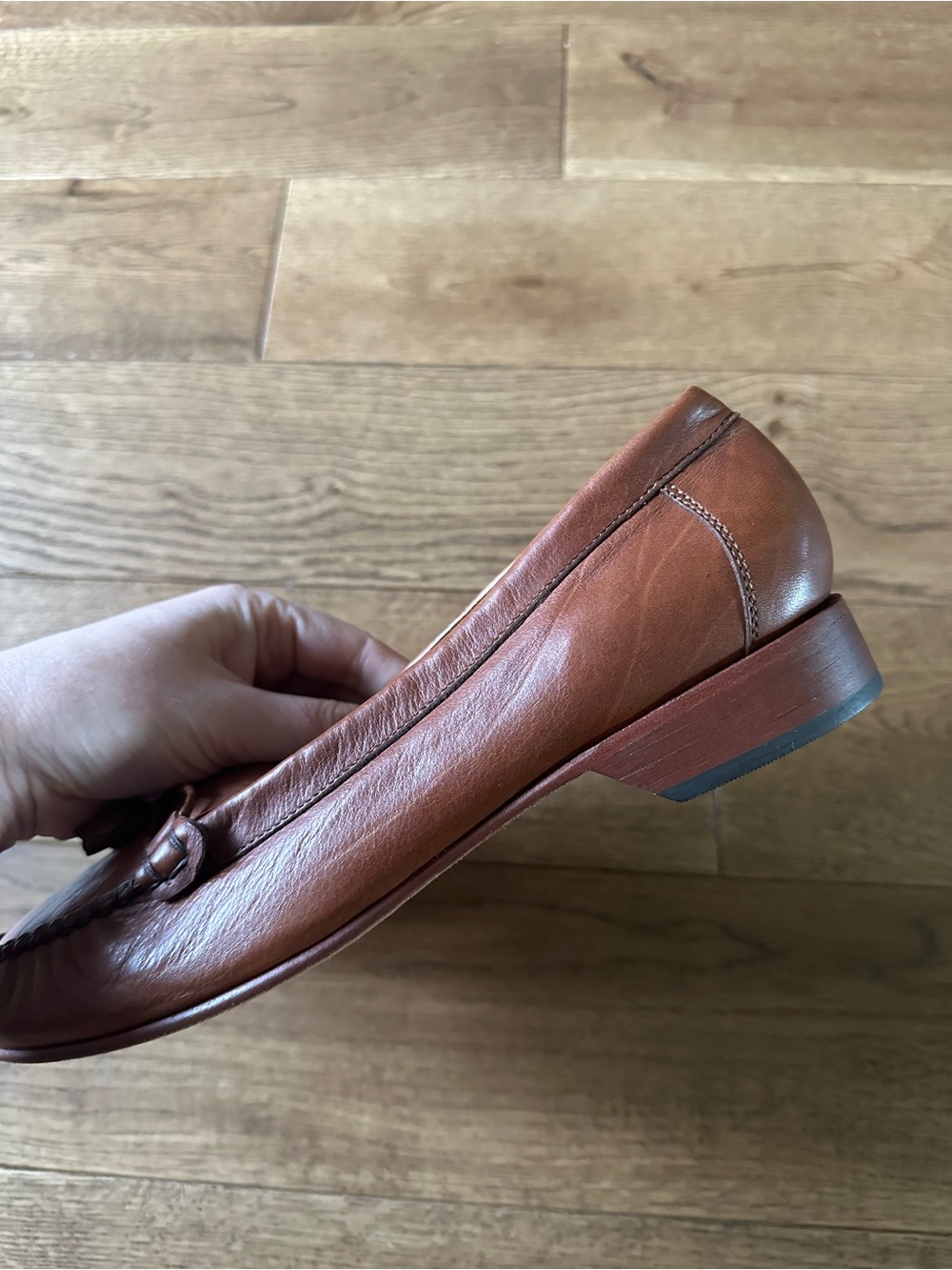 New JJ’s Genuine Leather Loafers Hand Crafted In Leon Made In Mexico Sz 9.5 - Picture 6 of 8